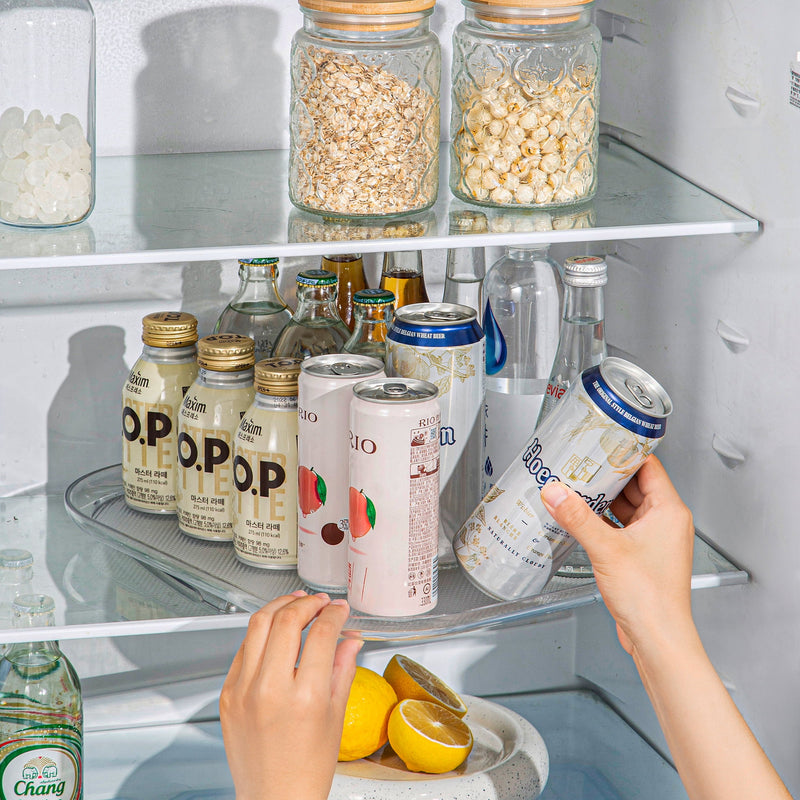 Lazy Susan for Refrigerator, Lazy Susan Turntable Organizer for Refrigerator, Countertop Condiment Storage Rack for Cabinet, Pantry, Kitchen, 15.67''