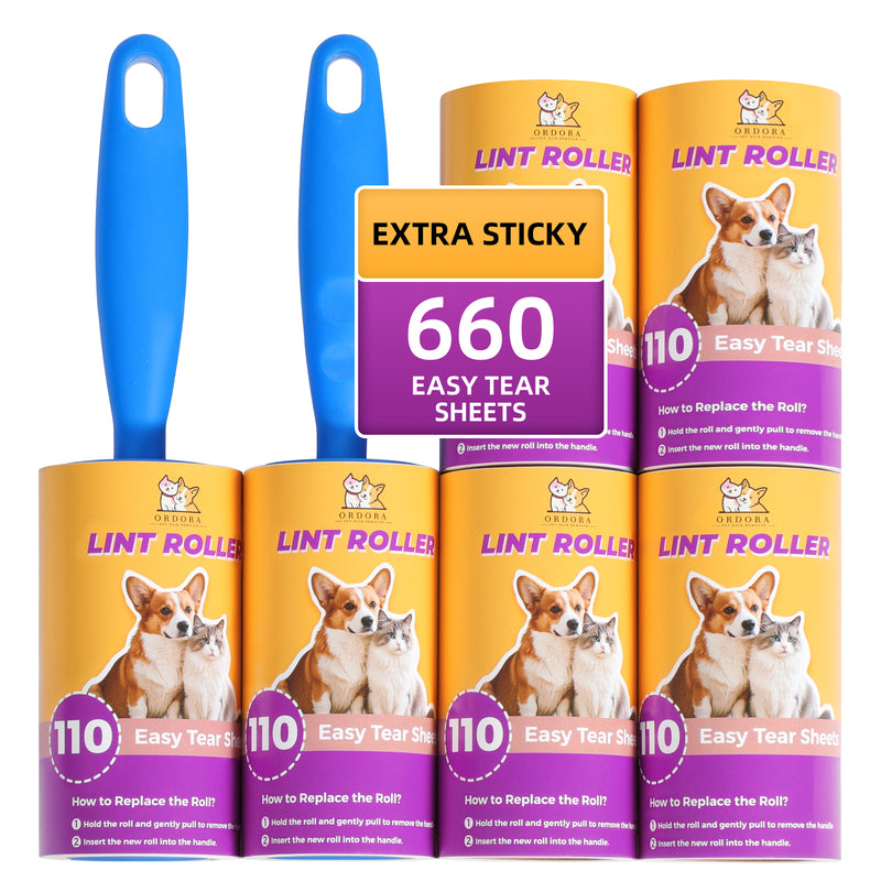 ORDORA Extra Sticky Lint Roller 6 Pack