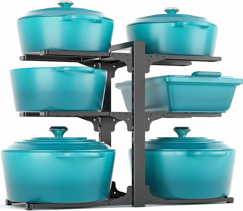 MUDEELA 6-Tier Adjustable Pot Organizer Rack