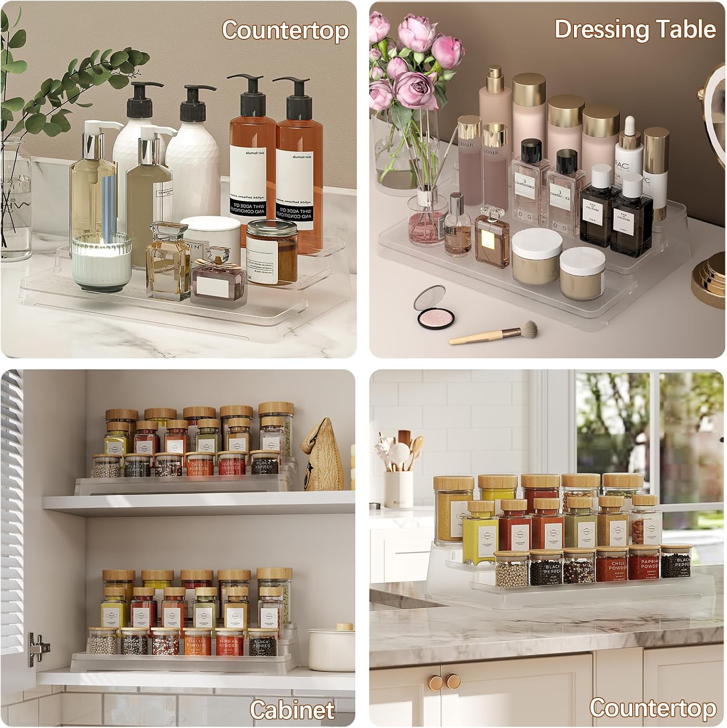 2 Pack 3-Tier Spice Rack Organizer