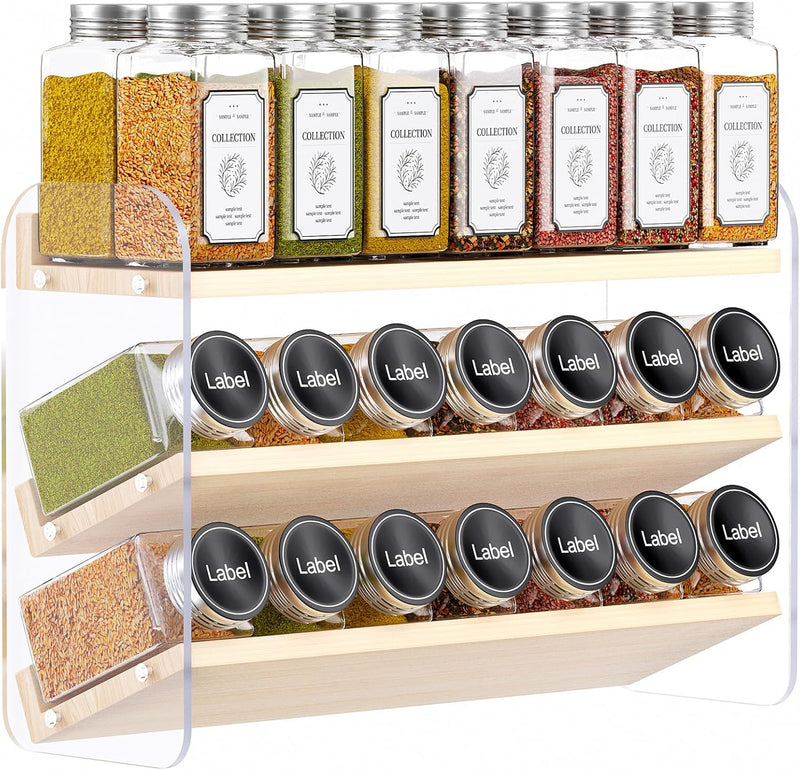Clear Spice Rack Organizer
