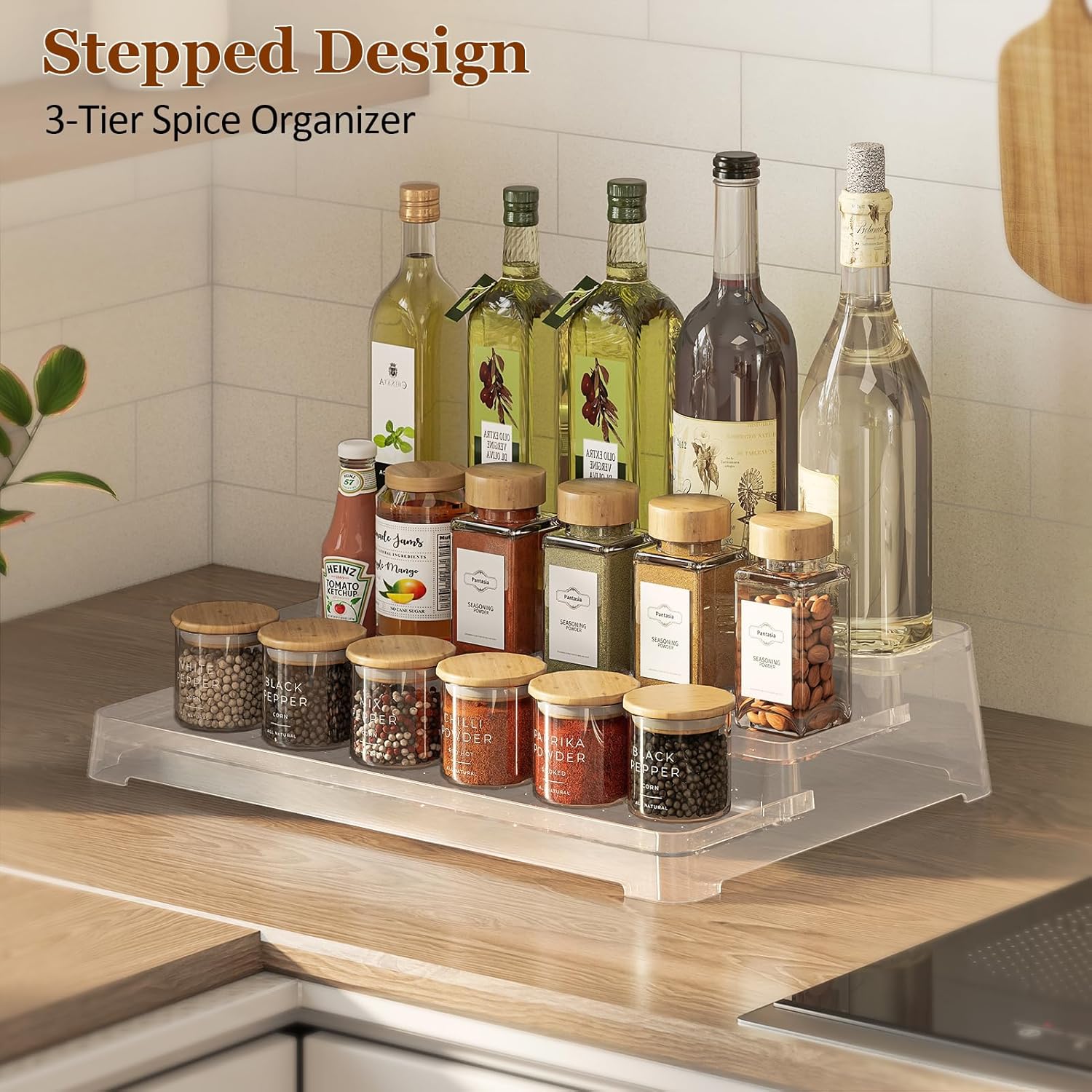 2 Pack 3-Tier Spice Rack Organizer