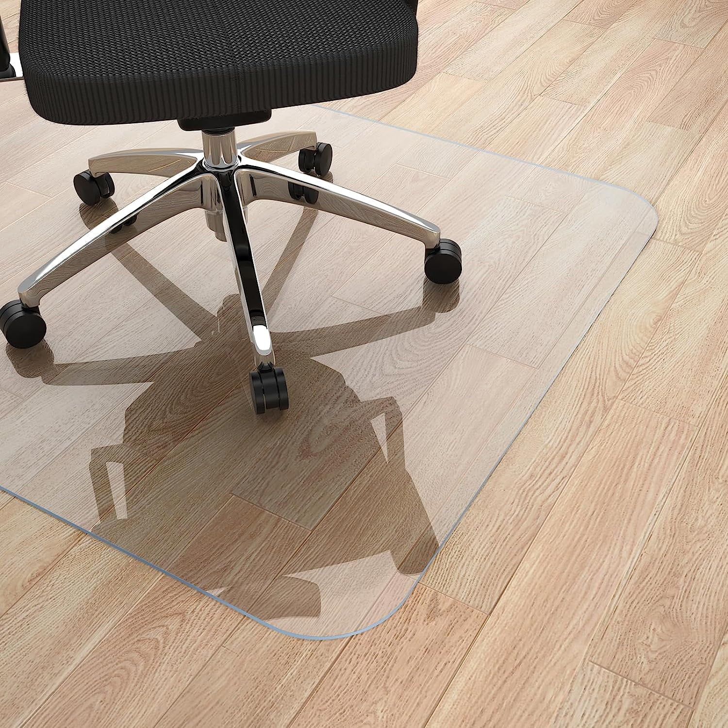 Chair Mat for Hard Wood Floors, Mudeela PVC Home Office Chair Mats 36" x 48", Carpet Protector for Desk Chair