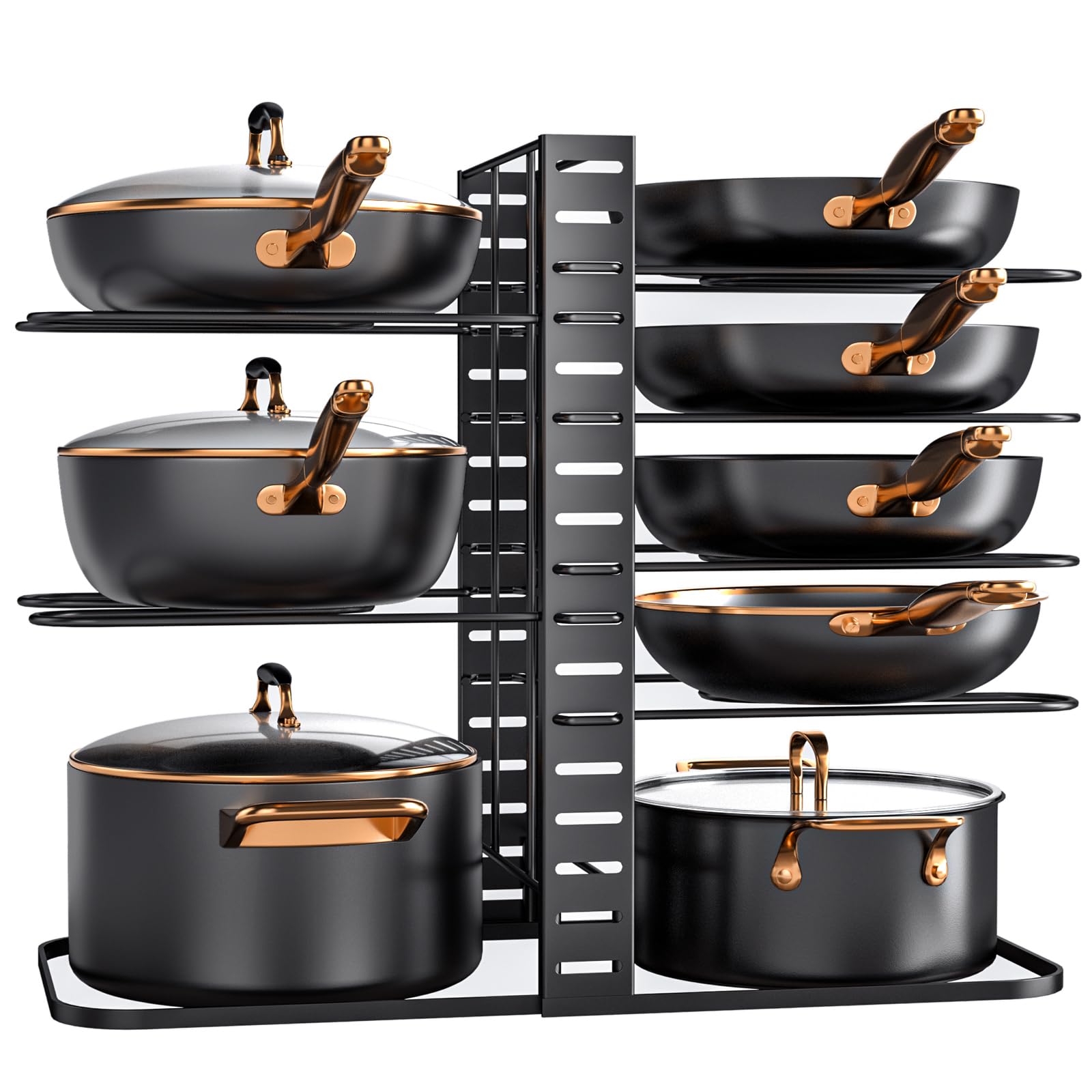 MUDEELA 8-Tier Pots and Pans Organizer Rack