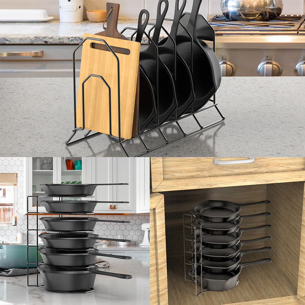 MUDEELA 6 Tier Heavy Duty Pan Organizer