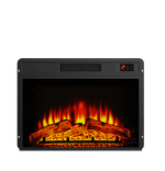 23" Fireplace Electric Embedded Insert Heater Glass Log Flame Remote Control