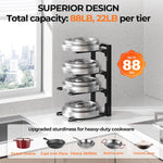 MUDEELA Pots and Pans Organizer under Cabinet 15.75" Tall