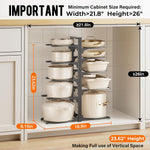 MUDEELA 10-Tier Adjustable Pot Pan Organizers