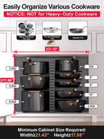 MUDEELA 8-Tier Pots and Pans Organizer Rack