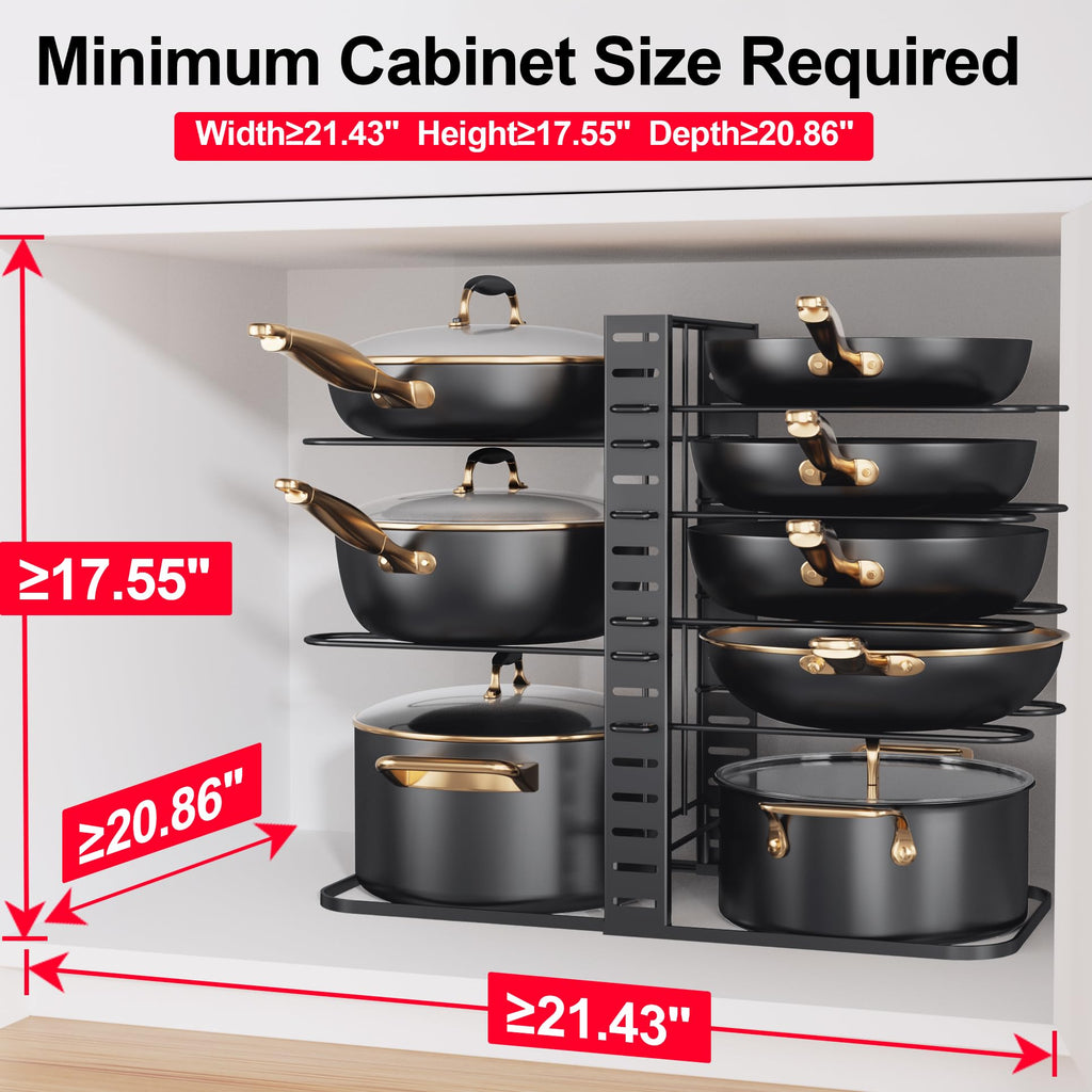 MUDEELA 8-Tier Pots and Pans Organizer Rack – Mudeela