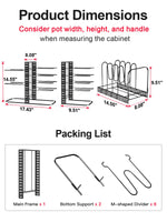 MUDEELA 8-Tier Pots and Pans Organizer Rack