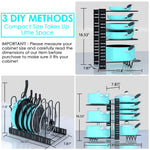 MUDEELA 8 Tiers Pan Organizer Rack and 11 Expandable Pan 8 Tiers Pot